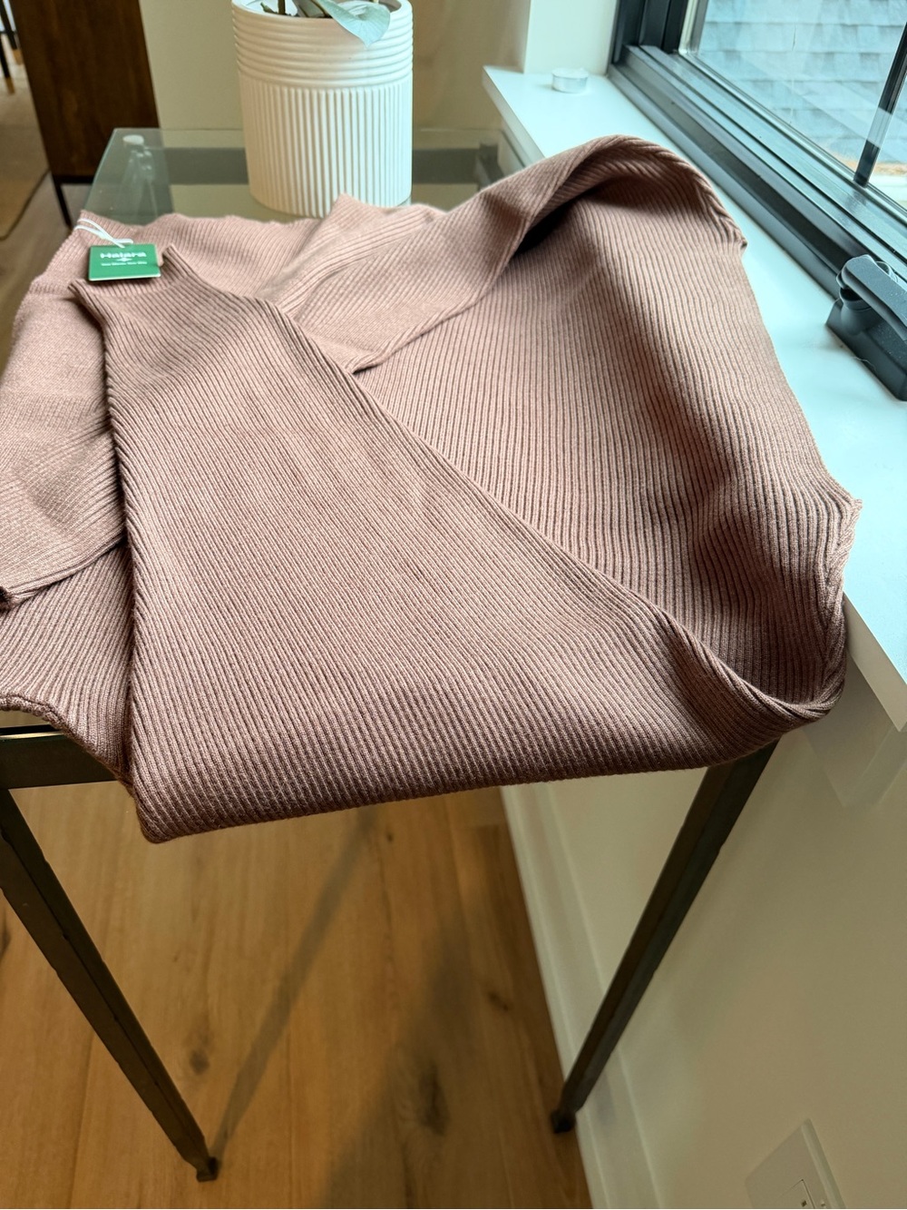 NWT Halara Boatneck Batwing Sweater in Desert Taupe (M)